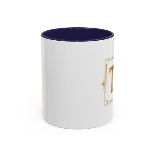 Gold Monogram TAF Accent Coffee Mug (11/15oz) - Elegant Personalized Gift